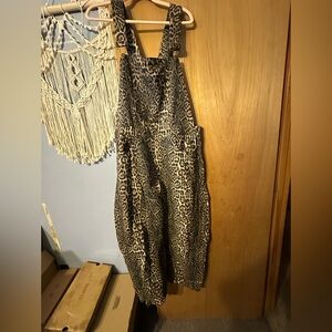 Leopard Print barrel pant Overalls